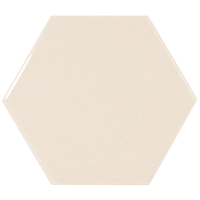 Hexagon Fliesen im Farbton Creme