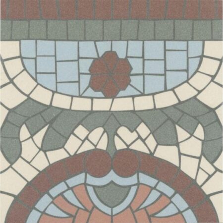 Barvita Dekor Gilbert Ligne 15x15cm – Detailaufnahme des kunstvollen Mosaikdesigns.