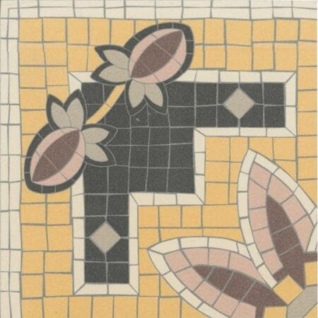 Barvita Octavie Dekor, 15x15cm – Verlegt in gelbem Muster
